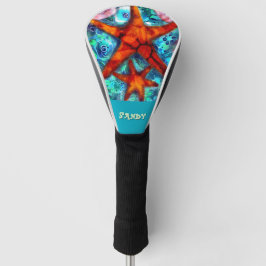 Whimsical Starfish Seashells Beach Personalisiert Golf Headcover