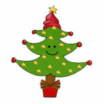 Whimsical Stars Tree Freistehende Fotoskulptur<br><div class="desc">Spaß,  skurriler Weihnachtsbaum für eine magische Jahreszeit!</div>