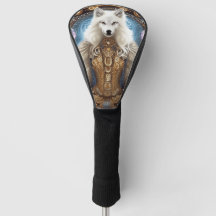 Whimsical steampunk charmanter weißer Wolf