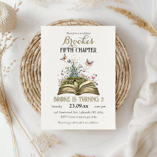 Whimsical Story Magic Book Themed Birthday Party Einladung