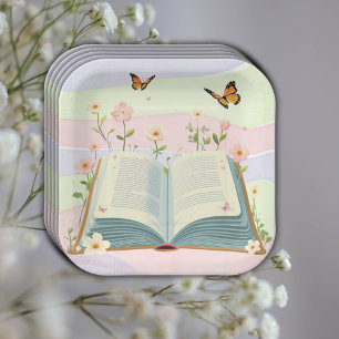 Whimsical Storybook Babydusche Pappteller