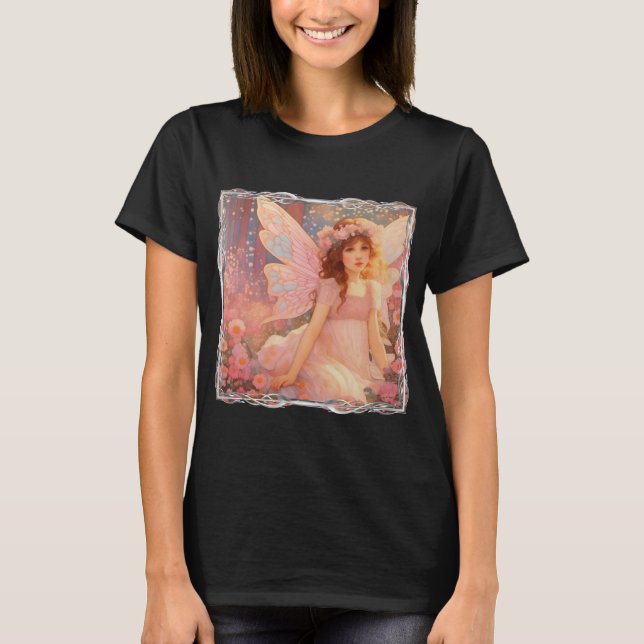 Whimsical Storybook Fairy im verzauberten Wald T-Shirt (Vorderseite)