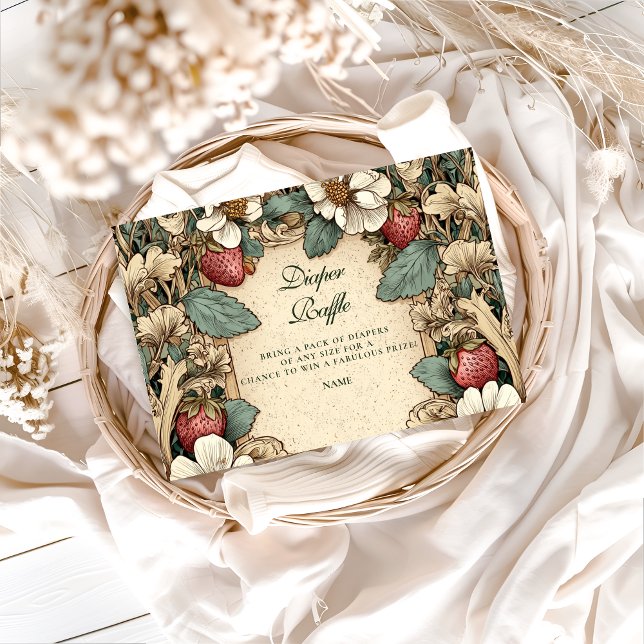 Whimsical Strawberry Forest Windel-Raffle Begleitkarte (Von Creator hochgeladen)