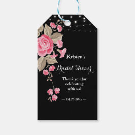 Whimsical String Lights Black Brautparty Geschenkanhänger