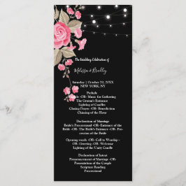 Whimsical String Lights Black Zeremonie Programs Programm