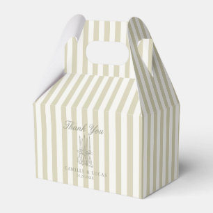 Whimsical Stripe Grüne Hochzeit  Geschenkschachtel