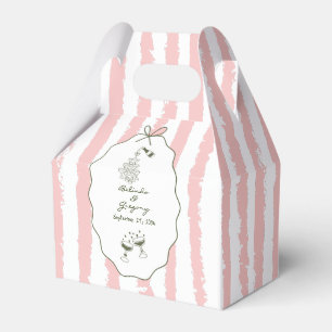 Whimsical Stripes Handgeschriebene Bemalte Hochzei Geschenkschachtel