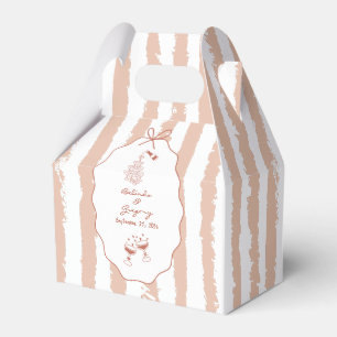 Whimsical Stripes Handgeschriebene Bemalte Hochzei Geschenkschachtel