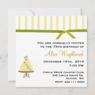 Whimsical Striping Geburtstag Einladung
