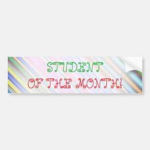 Whimsical "STUDENT DES MONATS"! Autoaufkleber