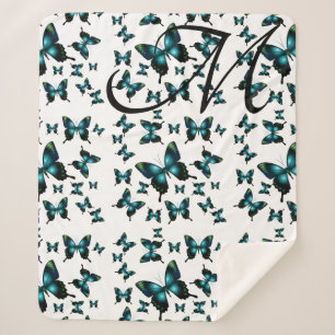 Whimsical Sublime Blue Electric Butterflies Sherpadecke