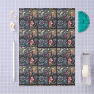 Whimsical Südwest Coyote Tiled Decoupage Seidenpapier