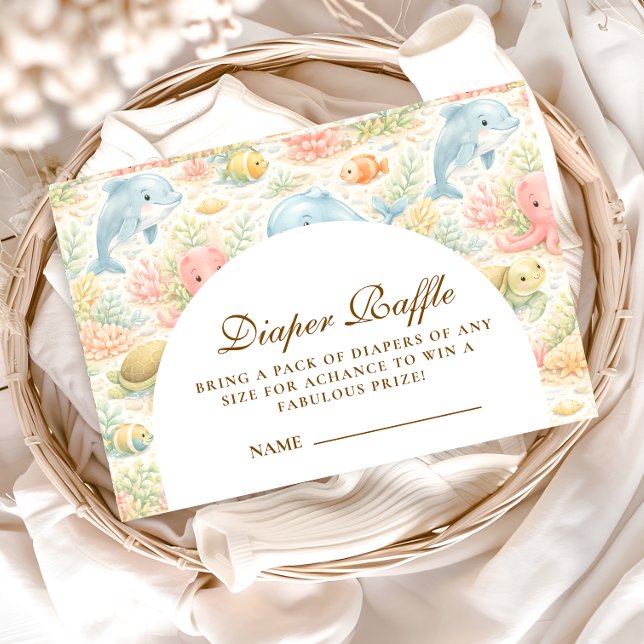 Whimsical Summer Animals Diapper Raffle Begleitkarte (Von Creator hochgeladen)