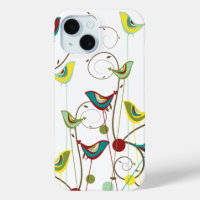 Whimsical Summer Birds Wirbel Branches Modern Chic