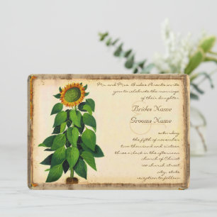 Whimsical Sunflower Hochzeits-Einladung Einladung