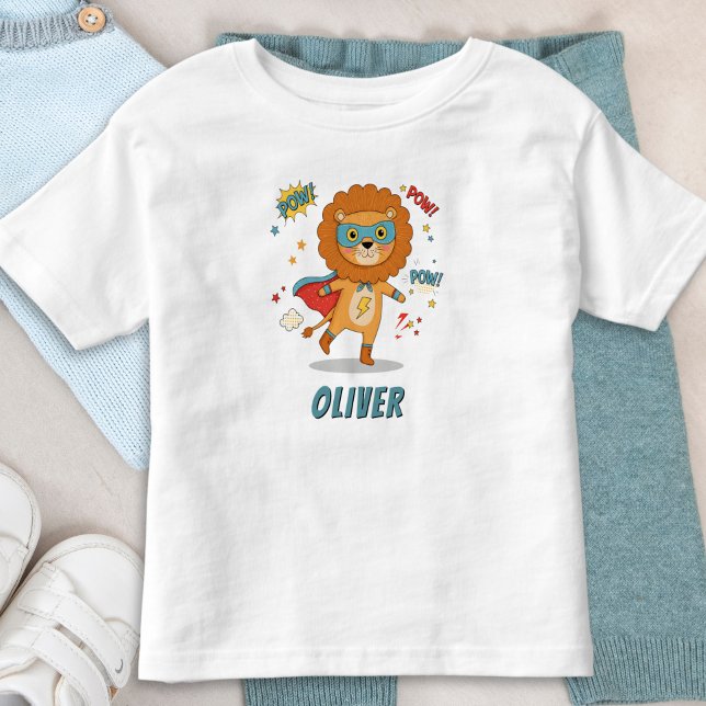 Whimsical Superhero Lion Kleinkind T-shirt (Von Creator hochgeladen)