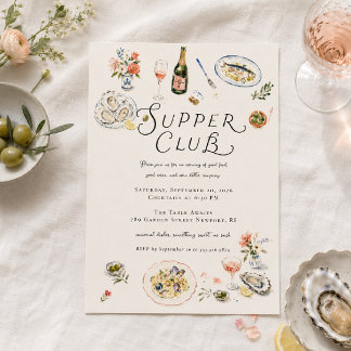 Whimsical Supper Club Abendessen Einladung