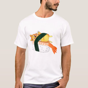 Whimsical Sushi Cats: Nerdy Charm Funny und Niedli T-Shirt