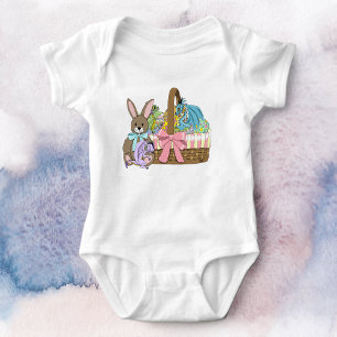 Whimsical süße Fantasy-Drachen-Osterkorb Baby Strampler