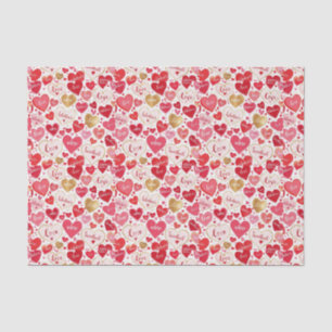 Whimsical & Sweet Heart Themed Seidenpapier