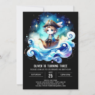 Whimsical Sweet Pirate Geburtstag Einladung