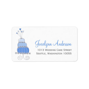 Whimsical Sweet Wedding Cake Custom Address Labels Adressaufkleber