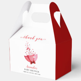 Whimsical Sweetheart Umbrella Bow Baby Dusche Geschenkschachtel