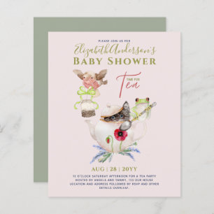 Whimsical TEA PARTY Baby Shower Woodland Tiere