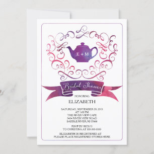 Whimsical Tea Party Brautparty-Einladung Einladung