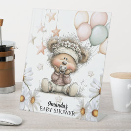 Whimsical Teddy Bear Baby Shower  Sockelschild