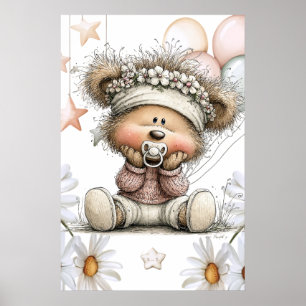 Whimsical Teddybär  Poster