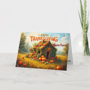 Whimsical Thanksgiving-Ernte Karte