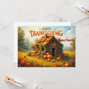 Whimsical Thanksgiving-Ernte Karte