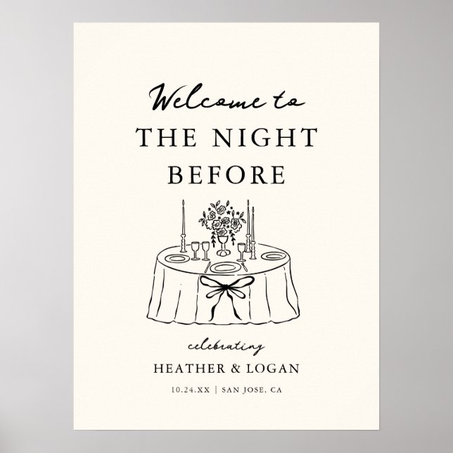 Whimsical The Night Before Probe Dinner Poster (Vorne)