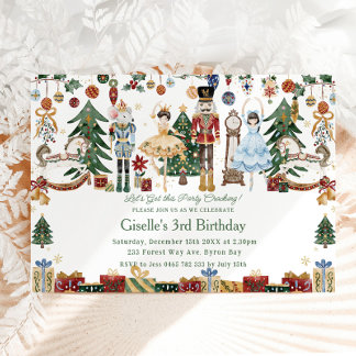 Whimsical The Nutcracker Weihnachtsballett Geburts Einladung