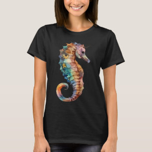 Whimsical Tide: Ein Seepferdchen-Ballett T-Shirt