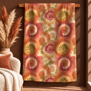 Whimsical Tie Dye Terrakotta-Salbei-Geburtstagsges Sherpadecke