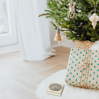 Whimsical Tiger Christmas Tree Gummistempel