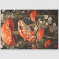 Whimsical Toad on Vibranly Mushroom Decoupage