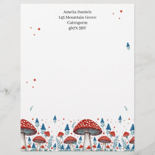 Whimsical Toadstool Personalisiert Briefbogen