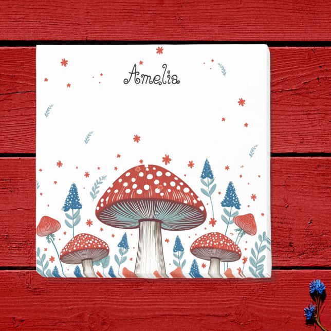 Whimsical Toadstool Personalisiert Post-it Klebezettel (Von Creator hochgeladen)