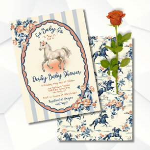 Whimsical Toile Derby Baby Dusche Einladung