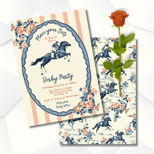 Whimsical Toile Derby Party Einladung