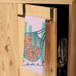 Whimsical Tomatos Italy Farmers Market Geschirrtuch