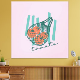 Whimsical Tomatos Italy Farmers Market Leinwanddruck