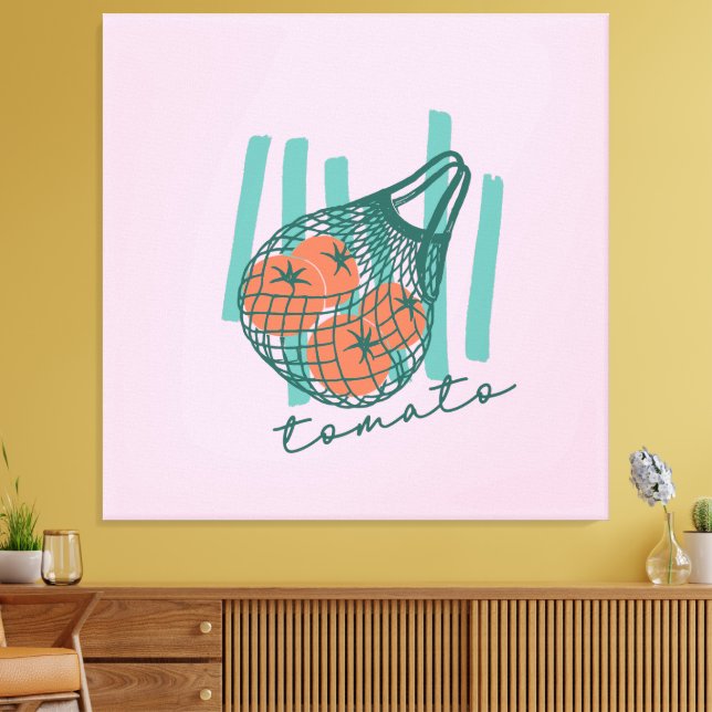 Whimsical Tomatos Italy Farmers Market Leinwanddruck (Insitu (Wohnzimmer))