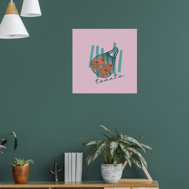 Whimsical Tomatos Italy Farmers Market Poster (Wohnzimmer 1)