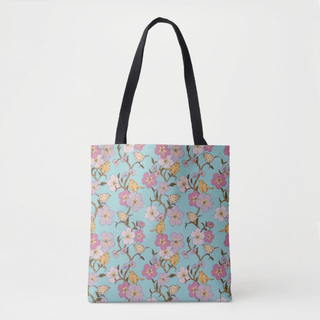 Whimsical Trailing Florals und Birnen - Türkis (Vorderseite)