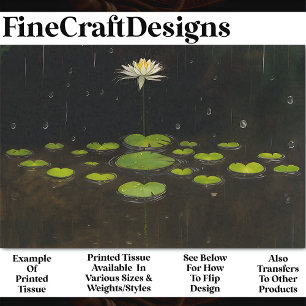 Whimsical Tranquical Lily Pond BP5B Decoupage Seidenpapier