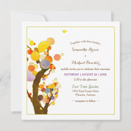 Whimsical Tree Art Boho Wedding Einladung